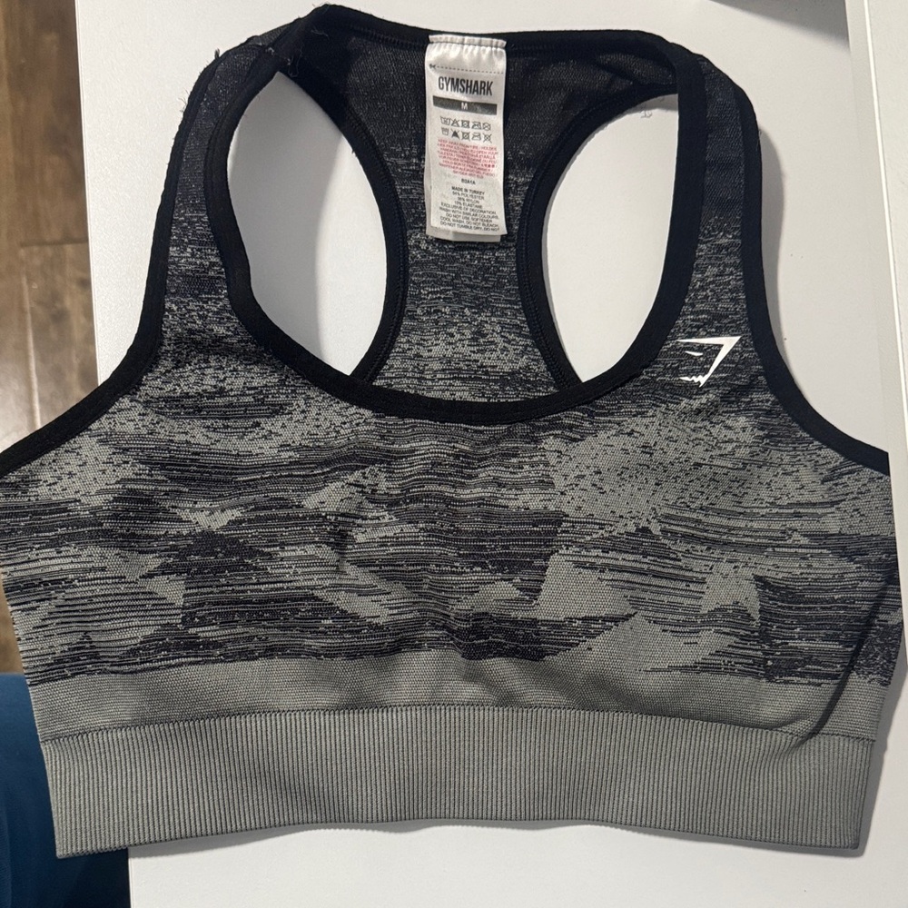 Gymshark Black and Gray Sports Bra